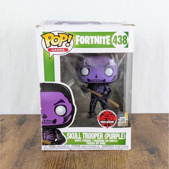Funko Pop Fortnite Skull Trooper Purple #438 EB Games Exclusive Vaulted - Picture 1 of 7